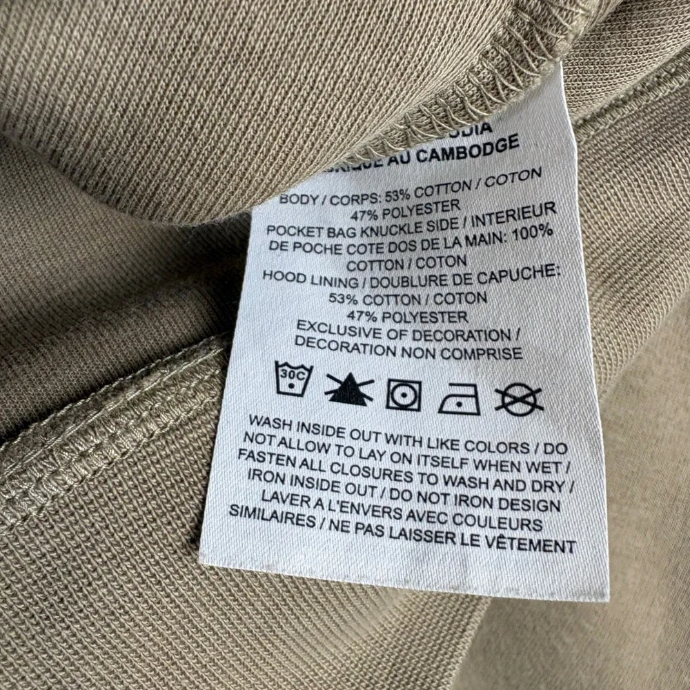 Nike Tech Hoodie Mens Large Tan Full Zip Sportswear Streetwear Hooded Sweatshirt